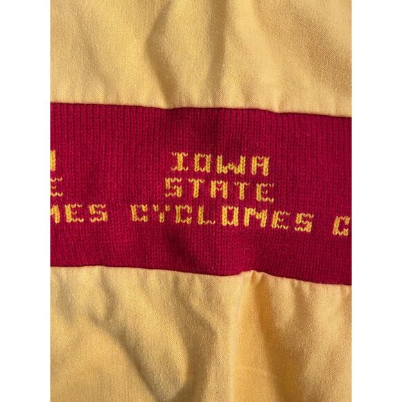 Vintage Iowa State Sweater Unisex Size Small, Yellow/Red, Crewneck, Embroidered - Picture 2 of 6
